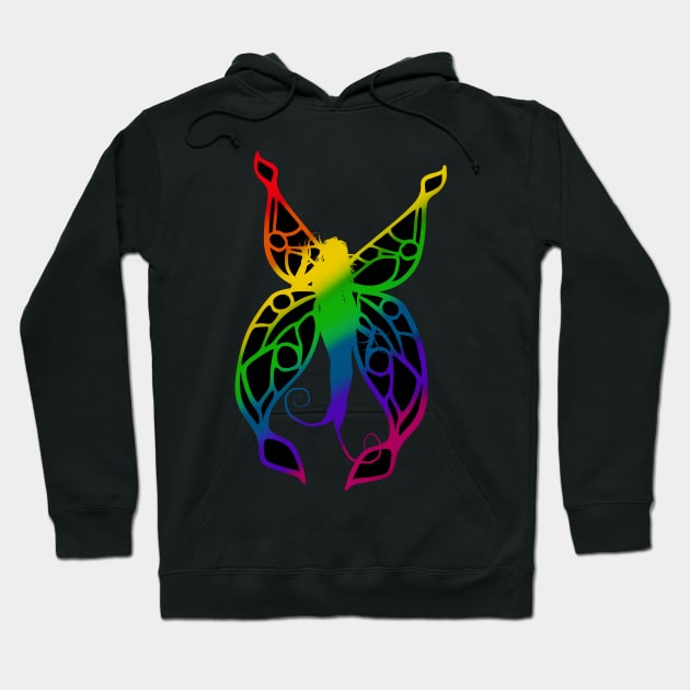 Fae Rainbow Silhouette 2 Hoodie by ChePanArt